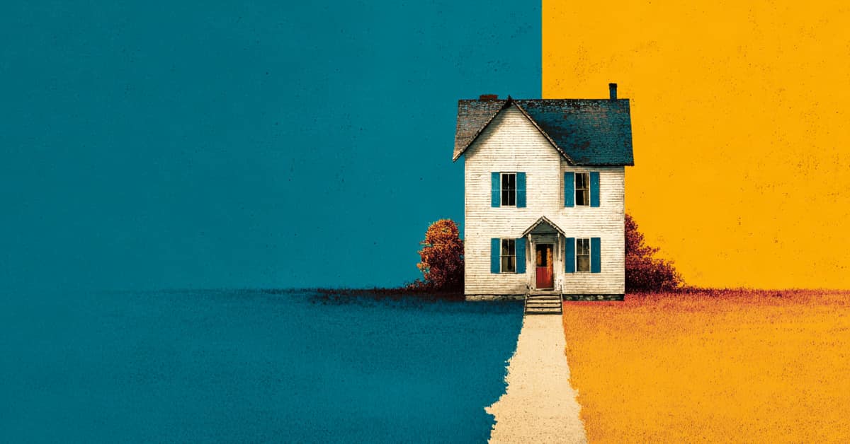 house divided in half, concept of Marital vs. Separate Property