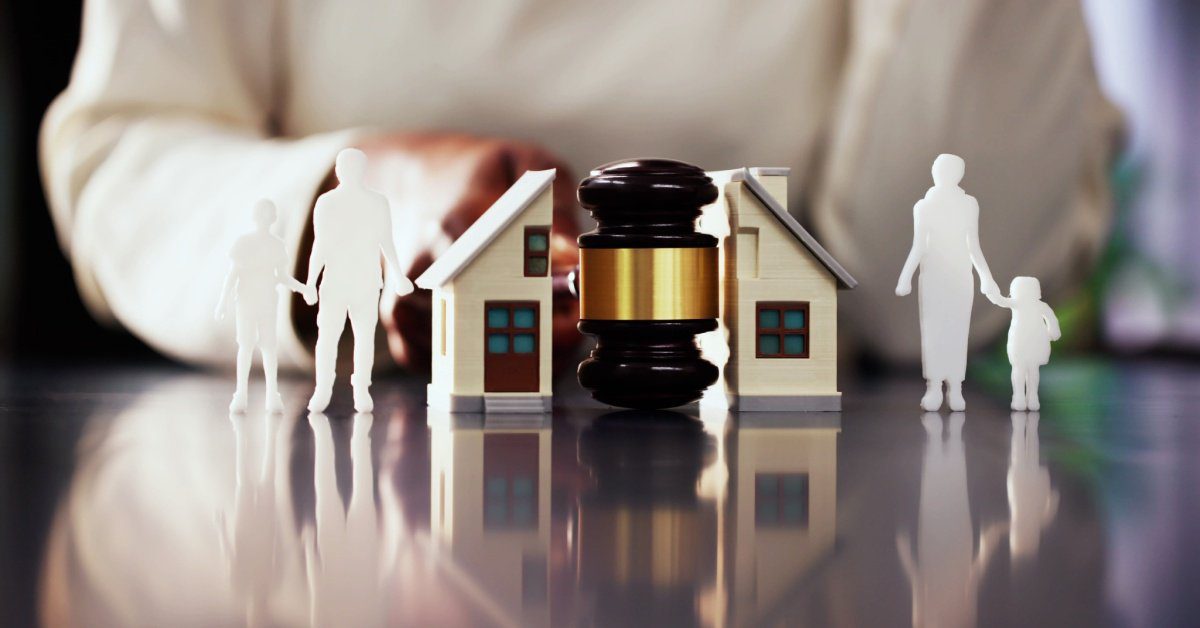 Guide to Property Settlement Agreement (PSA) in NJ 5 house in half, concept of Guide to Property Settlement Agreement (PSA) in NJ