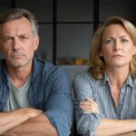 older couple with arms crossed, concept of open durational alimony married more than 20 years