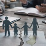 cutouts of family concept of how divorce changes parenting in NJ