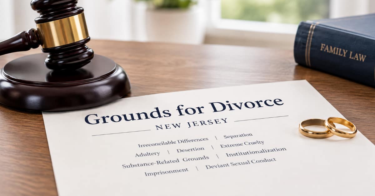 Grounds for divorce in New Jersey including irreconcilable differences, separation and fault-based divorce grounds