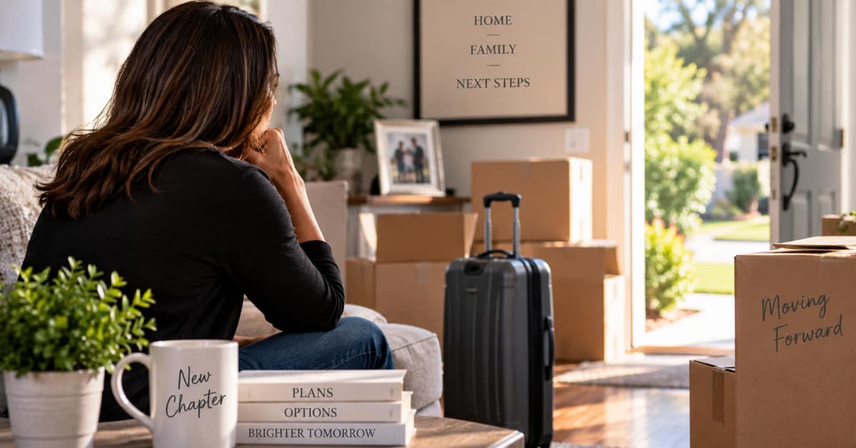 Woman considering should I move out during a divorce in NJ?